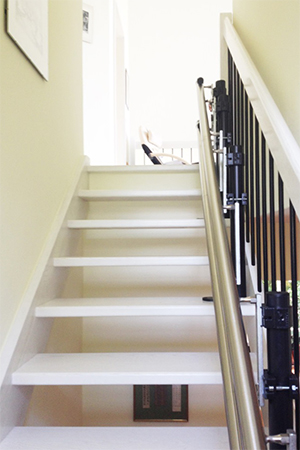 Fahrbahn auf einer Treppe